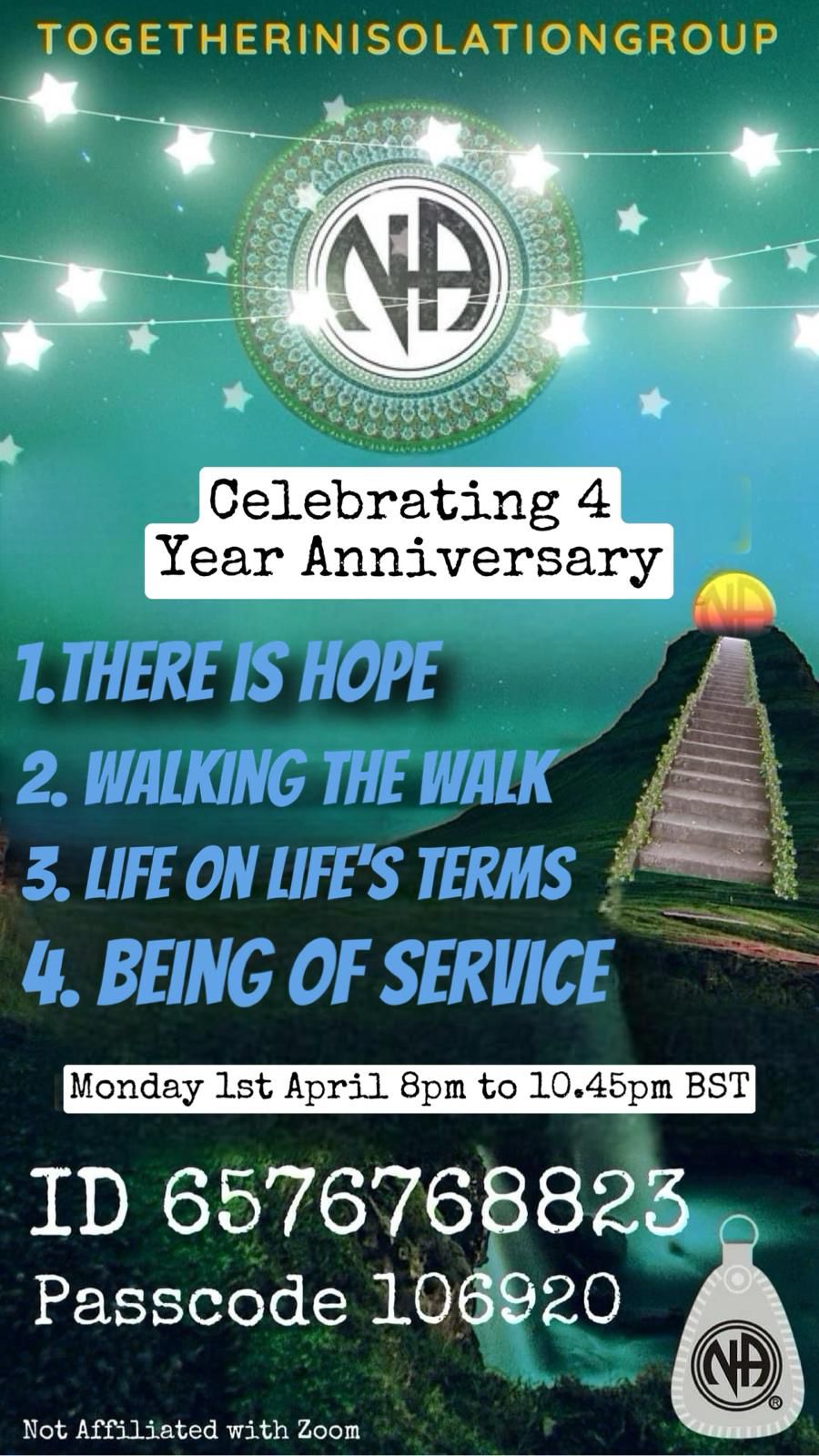 Together In Isolation Group 4 Year Anniversary – 1st April 2024