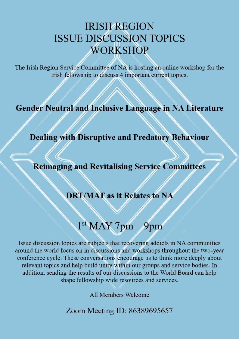 Irish Region Topics Workshop – 1st May 2024
